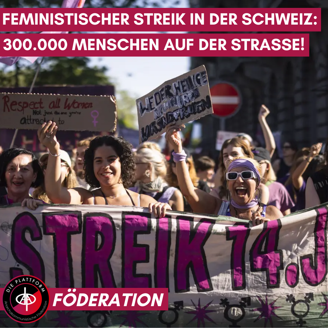 Feministischer Streik in der Schweiz: 300.000 Menschen auf der Straße!