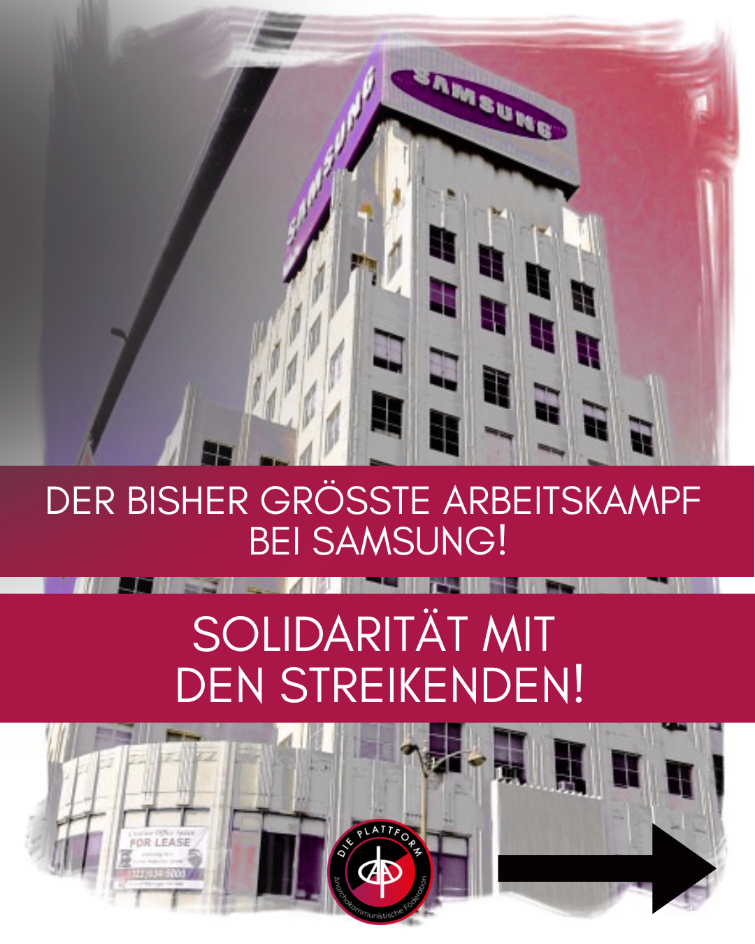 Arbeitskampf bei Samsung: Solidarität mit den Streikenden!