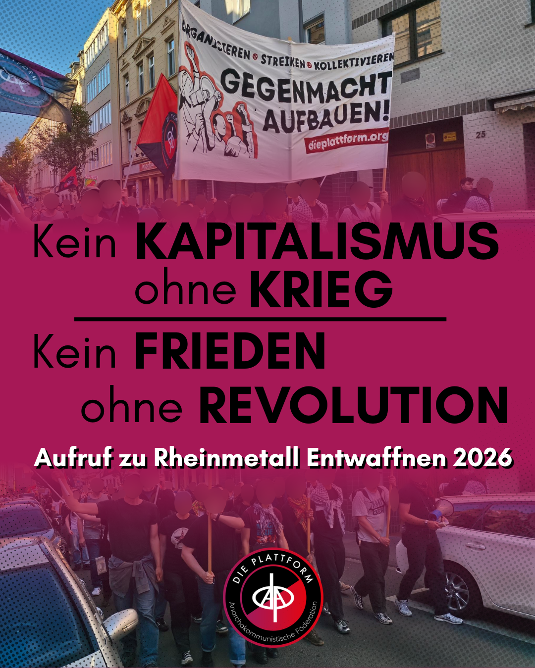 Kein Kapitalismus ohne Krieg, kein Frieden ohne Revolution – Aufruf zu Rheinmetall Entwaffnen 2026